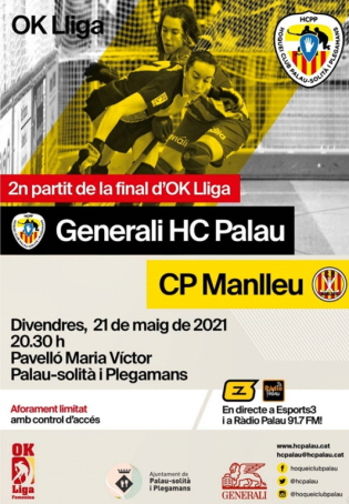 Cartell partit hoquei 2on play off lliga Palau Manlleu 21 maig 2021 ret.jpg