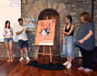 Presentació Festa Major 2024 9 juliol 2024 cartell Ruth López Oriol Lozano Eva Soler ret.jpg