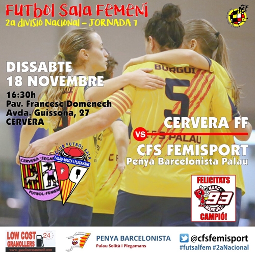 Cartell partit Femisport 18 nov 2017