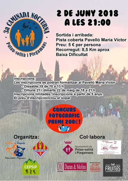 Caminada Nocturna 2018 cartell